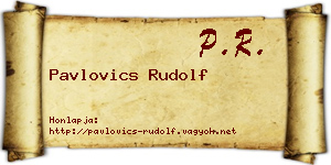 Pavlovics Rudolf névjegykártya